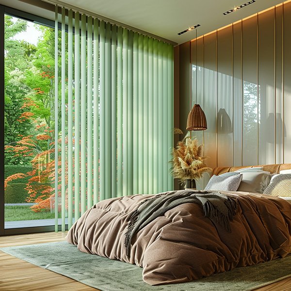 vertical blinds green