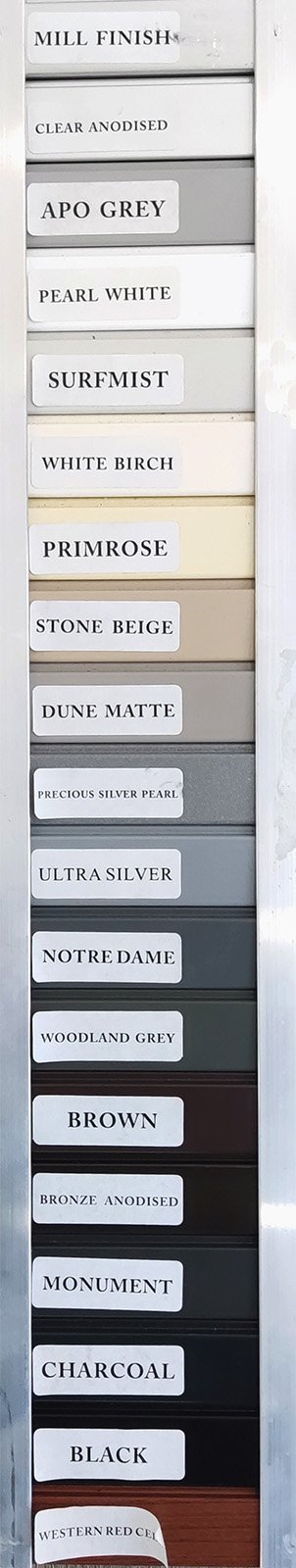 Sample colours