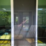 White sliding tall aluminium security door